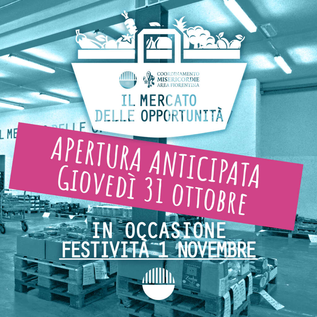 Apertura anticipata giovedì 31 ottobre 2024