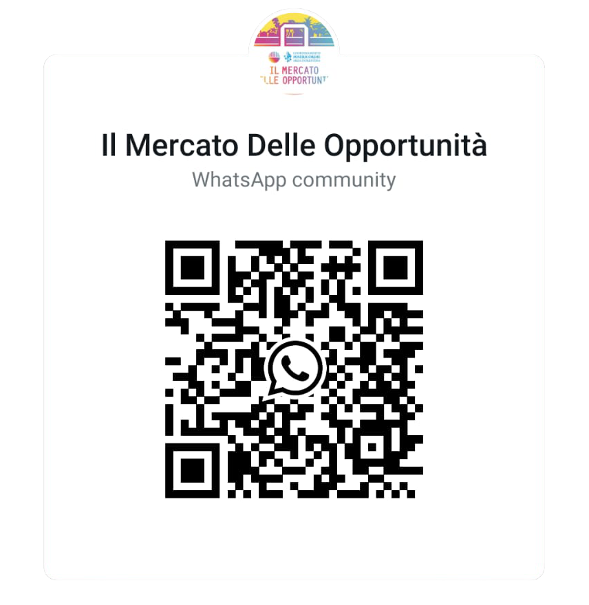 QR CODE per unirsi alla community del Mercato delle Opportunità