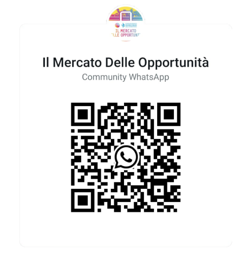 QR CODE per unirsi alla community del Mercato delle Opportunità